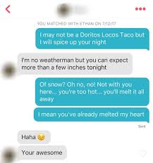 Here are the best funny pick up lines to use on your crush: I Talked To Guys On Tinder Using Food Pick Up Lines And It Was Gold