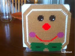 See more ideas about plastic canvas patterns free, plastic canvas patterns, canvas patterns. Gingerbread Man Napkin Holder Plastic Canvas Pattern Diy Party Mom