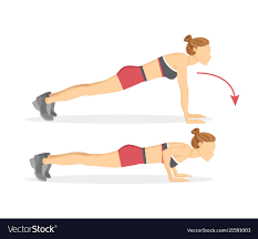 Push ups tabata exercises Royalty Free Vector Image