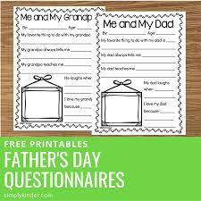 Download Father S Day Questionnaires Simply Kinder