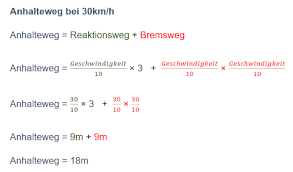 Anhalteweg (aw) = reaktionsweg (rw) + bremsweg (bw) ein geübter und ausgeschlafener autofahrer hat etwa eine reaktionszeit von einer sekunde. Der Anhalteweg Fur Den Fuhrerschein Theorie Lernen