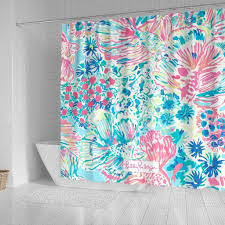 Gypsea Lilly Pulitzer Shower Curtains Shower Curtains Girls Shower Curtain Girls Bathroom Shower Curtain Mermaid Shower Curtain