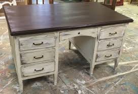 Here Is A Mid Sized Desk For Ya It Is Slightly Smaller Than An Executive Desk But Bigger Than Those Small Refinished Desk Shabby Chic Desk Office Built Ins Cottage shabby chic desk & hutch house of rumours.