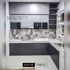 Desain Lemari Dapur Minimalis Bentuk L Lemari Dapur Desain Lemari Dapur Dapur Minimalis