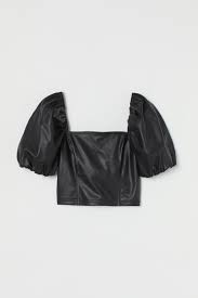 The faux leather top come in all styles and fashions, making your wardrobe full of enviable collections. Faux Leather Top Black Ladies H M Us