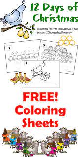 Subscribe to the yescoloring youtube channel. Free Coloring Sheets 12 Days Of Christmas Instant Download