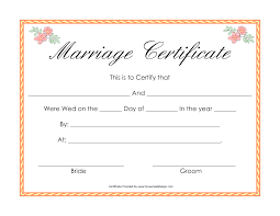 Fake Marriage Certificate Marriage Certificate Marriage Cards Online Marriage