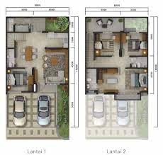 Desain rumah 9 x 8. Lingkar Warna Denah Rumah Minimalis Ukuran 8x14 Meter 5 Kamar Tidur 2 Lantai Tampak Depan