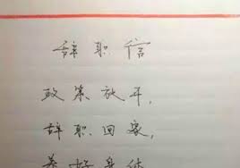 A resignation letter is one of the first steps in quitting your job.; Resignation Letter Goes Viral Woman Quits Job After End Of One Child Policy What S On Weibo