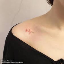 Red Ink Rose Tattoo On The Ankle Pink Tattoo Small Tattoos Discreet Tattoos