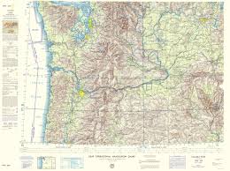 Topographical Map Columbia River Idaho Oregon Washington 1962 23 X 30 85
