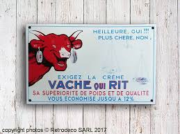 Plaque Emaillee Rectangulaire La Vache Qui Rit Email Replica Exvr Plaque Emaillee Vache Qui Rit Vache