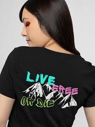 Live Free or Die Neon Graffiti Mountain Backdrop Unisex Soft Tee  Independence New Found Freedom BBQ Block Party Festival Summer Clothing