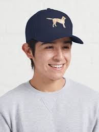 Yellow Lab Silhouette Watercolor Cap