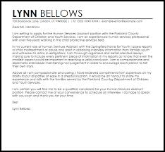 Human Services Cover Letter Sample Cover Letter Templates Examples