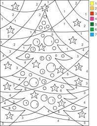 Dibujos Navideños Para Colorear Con Numeros