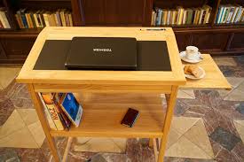 From a coffee table that converts to a dining table, to a transforming console table, resource furniture has the convertible table for your needs. Massivholzmobel Massivholzfenster Massivholzturen Massivholzmanufaktur Standing Desk Xxl With Pull Out Compartment Storage Compartment For Files And Writing Flap With Leather Insert In Oak