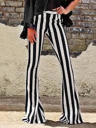 Black And White Striped Bell Bottom Jeans Pin On Products