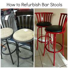 Bringing It About Bar Stool Makeover Refurbished Bar Stools Bar Stools Redo Bar Stool Makeover