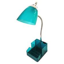 Use the base of this cool table lamp, which has three handy compartments, to hold pens and pencils, notepads, paper clips and more. Teal Aqua Blue Desk Lamp At Target 2014 Desk Lamp With Pencil Holder And Adjustable Light As Well As An Extra Outlet Task Lamps Lamp Room Essentials