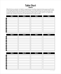 5 Table Chart Templates Free Samples Examples Format