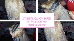 L Oreal Quick Blue With Volume 40 Root Touch Up Belinda Alma Youtube