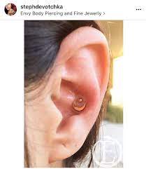 Double Conch Conch Piercing Jewelry Emerald Earrings Studs Ear Jewelry