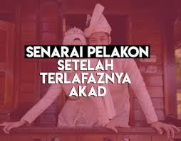 Tinggal untuk drama penyesuaian novel selepas anafilasi akad oleh anna milia yang akan menghiasi slot megadrama di astro ria. Senarai Pelakon Drama Setelah Terlafaznya Akad