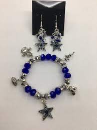 Dallas Cowboys Jewelry Set Dallas Cowboys Bracelet Dallas Dallas Cowboys Jewelry Dallas Cowboy Bracelet Cowboy Jewelry