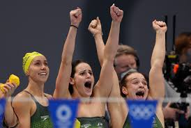The quartet of bronte campbell, meg. Swimming Australia Win Women S 4x100m Medley Relay Gold Reuters
