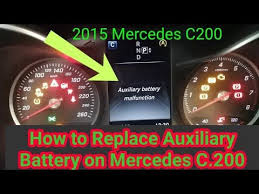 Battery / replace battery replacement: How To Replace An Auxiliary Battery In The Mercedes Benz C200 Youtube Mercedes Benz C300 Mercedes Mercedes Benz