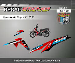 Saban akhir tahun tentu tampak setumpuk sepeda motor yang diwujudkan oleh bikers dengan inspirasi dan tampilan yang berbeda. Jual Dekal Stiker Motor Honda Supra X 125 Fi Striping Motif Racing Kab Kediri Blg Sticker Tokopedia