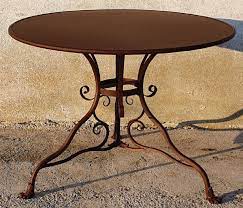 Finish is a cherry stain. Casa Padrino Art Nouveau Garden Table Brown O 100 X H 70 Cm Round Wrought Iron Table Garden Patio Furniture