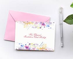 Wedding invitation card mockup psd. 27 Invitation Greeting Card Postcard Mockups Free Premium