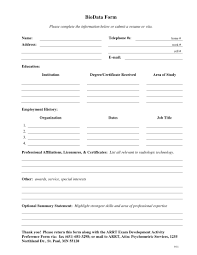 Resumes are the most common document used another major section to include on your biodata is your work experience. 27 Bio Data Forms Format Free To Edit Download Print Cocodoc
