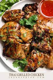 Thai Grilled Chicken Recipe Thai Grilled Chicken Grilled Meat Recipes Yummy Chicken Recipes