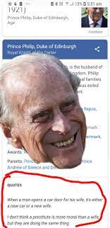 The duke of edinburgh's award (commonly abbreviated dofe), is the generic name for a youth awards programme founded in the united kingdom in 1956 by prince philip, duke of edinburgh that has since expanded to 140 other countries. Who Knew Prince Phillip Was Such A Savage Memes