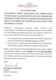 Jhep Makluman Pelaksanaan Proses Pengajaran Dan Pembelajaran Secara Dalam Talian Sepenuhnya Portal Rasmi Politeknik Port Dickson