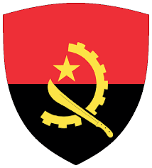 Die angolanische flagge basiert auf der flagge der volksbewegung zur befreiung angolas (mpla), die gegen die. Flagge Angola Wappenformig Grosse 1