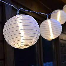 Die perfekte beleuchtung für die nächste party. Lampion Lichterkette Mit 40 Led Lampions O 7 5 Cm Weiss Fur Innen Und Aussen Von Gartenpirat Amazon De Beleuchtung
