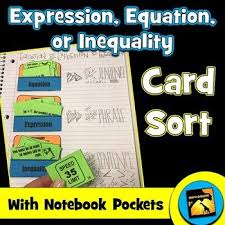 Expression Equation Or Inequality Card Sort Sorting Cards Math Expressions Expressions