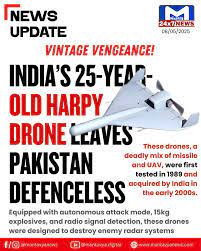 Pakistan Shaken by Drone Blitz Powered by 'Old is Gold' HARPY In a  masterstroke of military strategy, India unleashed its 25-year-old HARPY  suicide drones—developed by Israel in the late '80s—on 9 critical