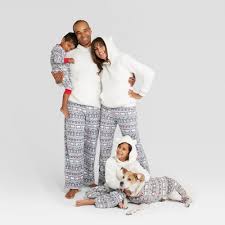 Holiday Fuzzy Bear Fair Isle Family Pajamas Collection