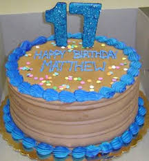 Birthday Cake For Teenager Boy Teenage Boy Birthday Cakes Specialty Brown And Blue Buttercream Boy S Birthday Cake With Confetti Buttercream Cake Designs Cake Cake Designs Birthday