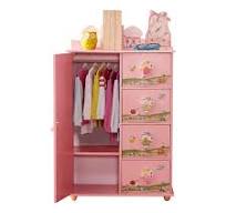 Hot Sale Lovely Baby Wooden Fairy Coat Children Bedroom Furniture Storage  Cabinet Kids Wardrobe for Children