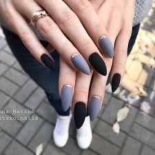 Acrylic Black Almond Shaped Nails Acrylic Nails With Designs And Cool Ways To Wear Them Hike N Dip Winter Nails Acrylic Trendy Nail Art Designs Nail Art Designs