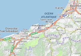 Bayonne / biarritz la vélodyssée. Carte Michelin Hendaye Plan Hendaye Viamichelin