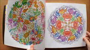 Lost ocean by johanna basford: Lost Ocean By Johanna Basford Colouring Book Flipthrough With Coloured Pictures Youtube