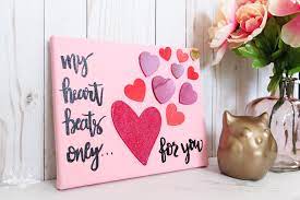 Easy Valentine S Day Canvas Art Domestically Creative At artranked.com find thousands of paintings categorized into thousands of categories. easy valentine s day canvas art