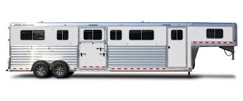 4 horse bison gooseneck with living quarters horse trailer. Gooseneck Head To Head Center Load Aluminum Horse Trailer Elite Custom Aluminum Horse And Stock Trailers